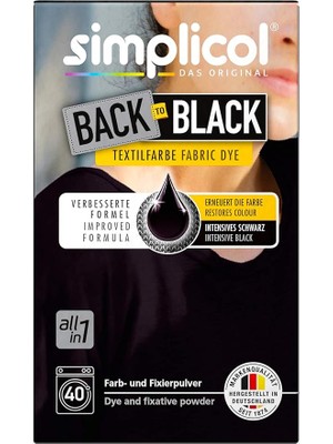 Yenibağ Back To Black Siyah Kot,kanvas,keten Kumaş Boyası