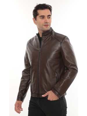 Deriburada Erkek Hakiki Deri Mont - Sade, Şık ve Klasik Basic Model