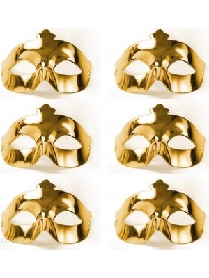 Ronanna Altın Metalize Renk Düz Balo Parti Maskesi