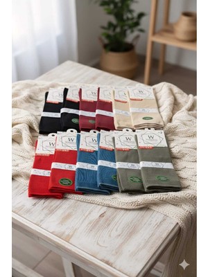 Warmen Bambu Çorap, Dikişsiz, Topuk Burun Takviyeli, Sıkmayan Lastik