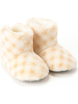 Pufien Çocuk ve Bebek Panduf, Kışlık Peluş Bot, Yumuşak, Sıcak Tutan, Kaymaz Tabanlı Ev Içi Patik, Ev Botu