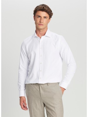 Altınyıldız Classics Slim Fit Klasik Yaka Beyaz Erkek Gömlek ACE020261535_BYZ