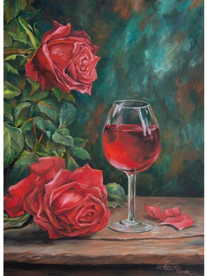 TümArt Sanat Romantik Akşam - Yağlı Boya Tablo