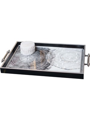 Storish Dekoratif Kulplu Tepsi St-6028