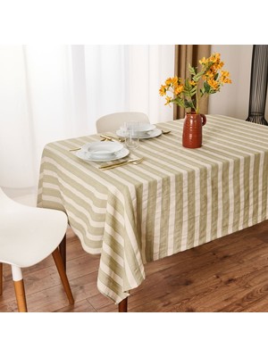 Matmel Soft Freya Masa Örtüsü - Yeşil / Ekru - 140X200 cm