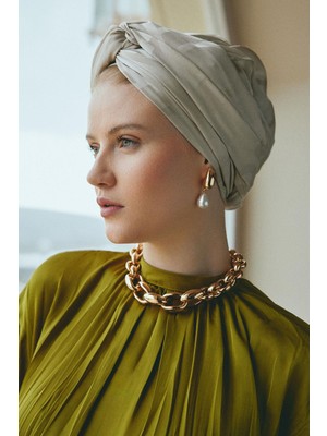 Carell Vence Çift Taraflı Geometrik Desen Ipek Şal Bej