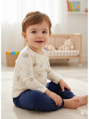 Şimo Butik Kız Erkek Çocuk Bebek Uzun Kollu Çıtçıtlı Body-Badi %100 Organik Pamuk 1-2-3-4-5-6 Yaş Organik Balonla Seyahat