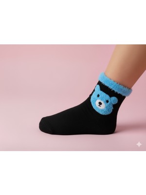 Şimo Butik Kız Çocuk Peluş Detaylı Çorap Yumuşacık Nefes Alabilir Terletmez