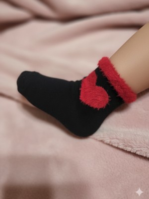 Şimo Butik Kız Çocuk Peluş Detaylı Çorap Yumuşacık Nefes Alabilir Terletmez