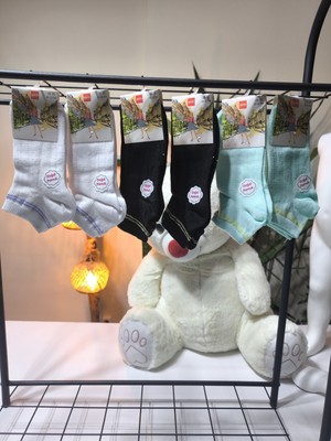 Şimo Butik Çocuk Kısa Soket Çorap Doğal Pamuk Yumuşacık Nefes Alabilir Terletmez 6'lı Paket