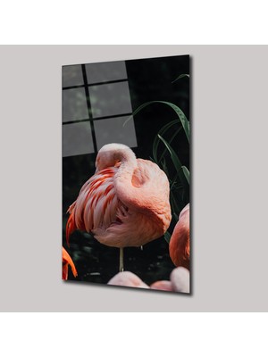 SteelArtDec Flamingo - Cam Tablo - DEG0270