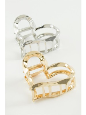 Fantastik Store Kalp Burgulu Metal Mandal Toka 6 cm