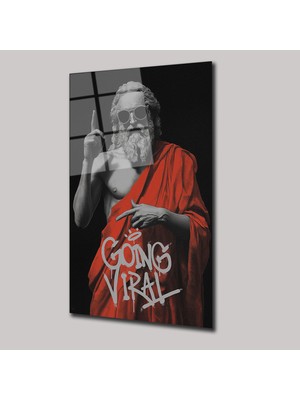 SteelArtDec Goıng Vıral - Cam Tablo - DEG0167