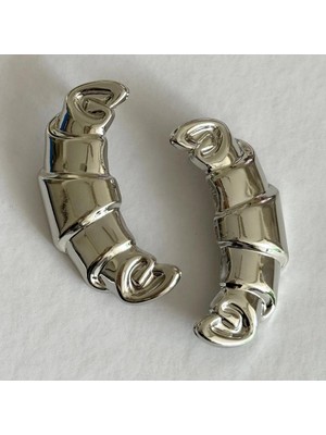 Necati Gün Kruvasan Çelik Küpe