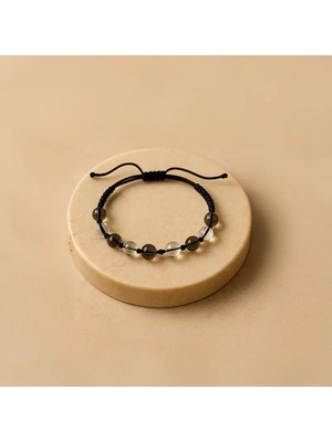 Tuffy Design Kuvars Doğal Taş Makrome Örgülü Bileklik