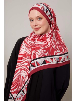 Lêvi D'or Bordo Zebra Desen Club Şal