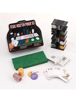 MCM Group 200 Chip ve 2 Adet Iskambil Kağıt Setine Sahip Poker Oyunu ALK2601 ( Lisinya )