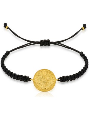 Gumush Gümüş Reşat Detaylı Makrome İpli Bileklik