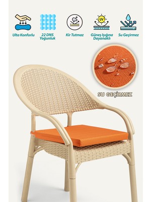 Goveform Su Geçirmez Sandalye Minderi Fermuarlı Bağcıklı 22 Dns Sünger