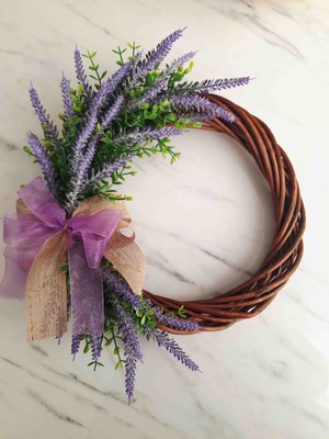 Seka Kapı Süsü Çelenk Tekli Lavanta