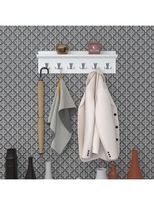 Kenzlife Elbise Askılığı Askılık VETTINI070 Byz 20*070*12 Metal Gri 6 Adet Askı Portmanto