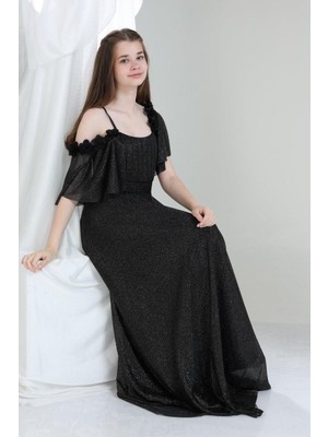 Giyinse Masal Kız Çocuk Abiye Siyah