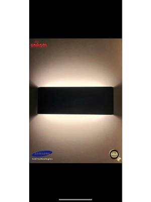 Çift Yönlü LED Aplik 49X11 cm Siyah Kasa - Gün Işığı LED Rengi