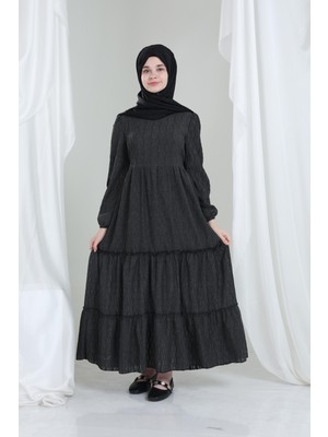 Giyinse Mireya Kız Çocuk Elbise Füme