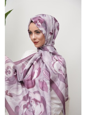 Eyşan İpek Floral Akrilik Desenli Dijital Soft Şal