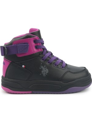 U.s. Polo Assn. Phıta Jr 5pr Siyah Kız Çocuk High Sneaker