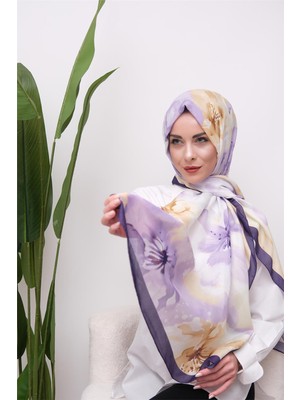 Eyşan İpek Art Bloom Suluboya Desenli Dijital Soft Şal
