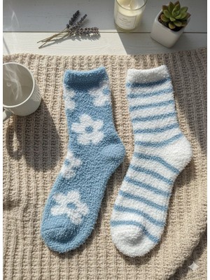 2'li Yumuşak Kokulu Peluş Uyku Çorabı