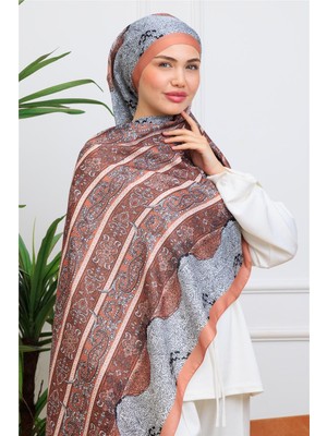 Eyşan İpek Zarif Paisley Desenli Dijital Soft Şal