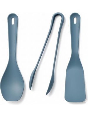 IKEA Uppfylld Koyu Gri-Mavi Mutfak Gereçleri Seti