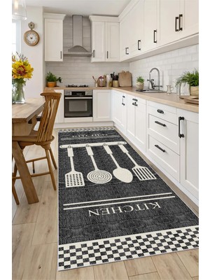 Bazaar Forum Pamuk Taban Dijital Baskı Kaymaz Tüy Dökmeyen Makinada Yıkanabilir Salon Halısı Mutfak Halısı