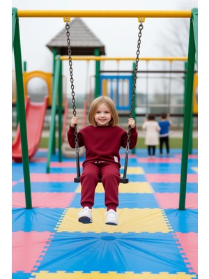 FRM Kız Çocuk Konforlu Örme Iki Parça Set Kaliteli Şık Rahat  Günlük