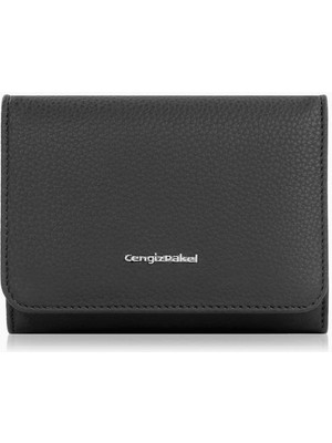 Cengiz Pakel Küçük Boy Mıknatıslı Kadın Cüzdan/portföy – 65297 - Siyah/lila