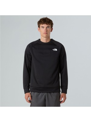 The North Face Erkek Reaxion 2.0 Crew Sweatshirt Siyah Standart Kesim ve Yumuşak Polar Kumaş