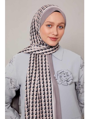 Lêvi D'or Antrasit Üç Boyut Desen Club Şal