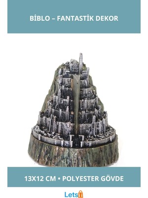 Letsii Gondor Krallığı Detaylı Polyester Biblo 13X12 cm
