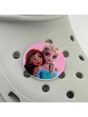 Balp Charm Terlik Süsü ve Aksesuarı , Çanta Süsü – Jibbitz 3D Dijital Baskılı Frozn Anna Figür Logo Aksesuar