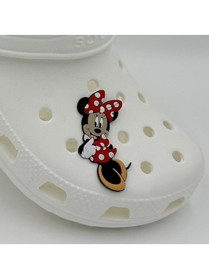 Balp Charm Terlik Süsü ve Aksesuarı , Çanta Süsü – Renkli Jibbitz Minie Mouse Görselli Figür Aksesuarı