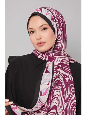 Lêvi D'or Mürdüm Zebra Desen Club Şal