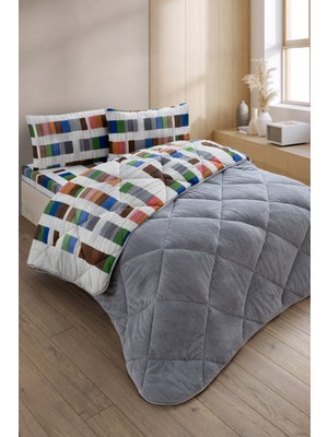 Formeya Veluna Tek Kişilik Wellsoft Yorgan Uyku Seti Lastikli Çarşaflı Yastık Kılıflı Tek Kişilik Uyku Seti