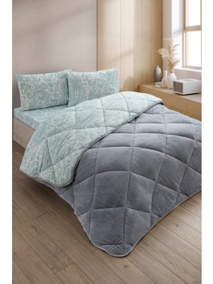 Formeya Veluna Tek Kişilik Wellsoft Yorgan Uyku Seti Lastikli Çarşaflı Yastık Kılıflı Tek Kişilik Uyku Seti