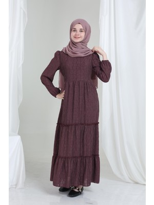 Giyinse Mireya Kız Çocuk Elbise Gül Kurusu