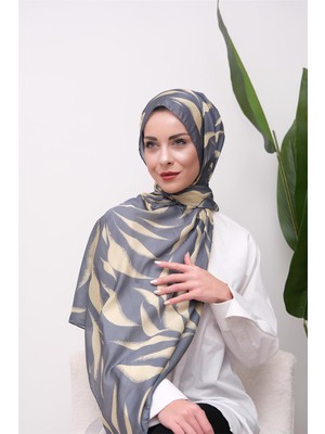 Eyşan İpek Jungle Leaf Desenli Dijital Soft Şal