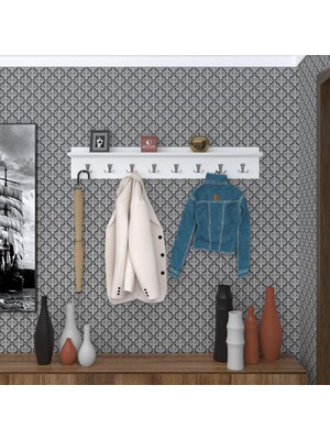 Kenzlife Elbise Askılığı Askılık VETTINI100 Byz 20*100*12 Metal Gri 8 Adet Askı Portmanto