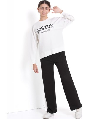 Giyinse Boston Kız Çocuk Eşofman Takımı Siyah