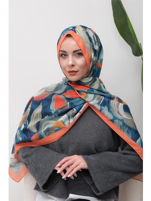 Eyşan İpek Floral Akrilik Desenli Dijital Soft Şal